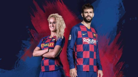 巴萨新赛季球衣正式发布 棋盘格设计致敬巴塞罗那城市灵魂