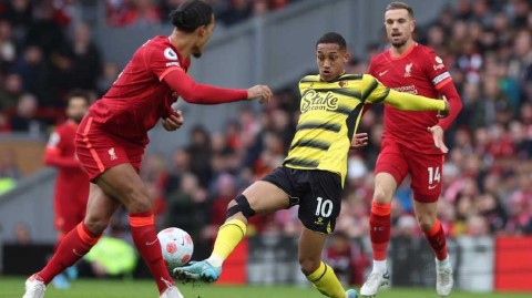 红军安菲尔德力擒沃特福德 十连胜若塔闪耀定乾坤