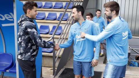 网球王子驾临诺坎普，蒂姆与巴萨球星演绎跨界情缘