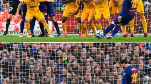 梅西任意球传奇：破解人墙后躺人的终极密码