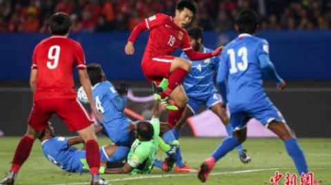 世预赛A组焦点战：中国队客场1-1逼平卡塔尔，武磊破门难救主，王大雷8次扑救封神
