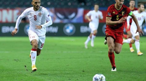 欧洲国家联赛激战，比利时四比二力克丹麦昂首晋级