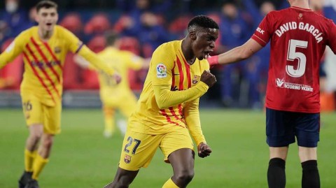 梅西妙传串联红蓝传承 巴萨客场两球力克奥萨苏纳