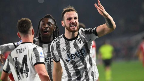 尤文图斯补时绝杀克雷莫内塞 米利克激情庆祝锁定胜局