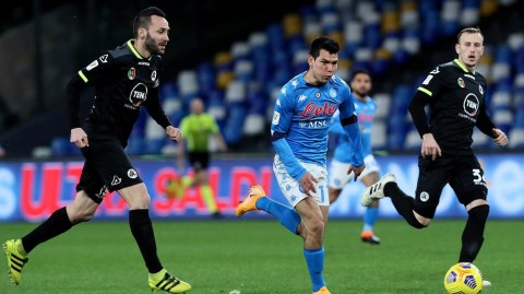 蓝衣军团闪电战！那不勒斯4比2力克斯佩齐亚，强势晋级意大利杯四强