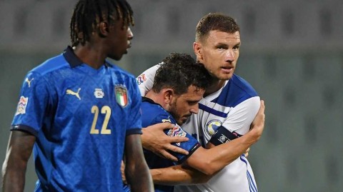 欧国联揭幕战蓝衣军团终止连胜 意大利与波黑握手言和