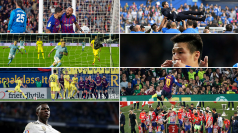 西甲官方最佳时刻：武磊征服球迷，梅西戴帽，世纪大战与那些告别