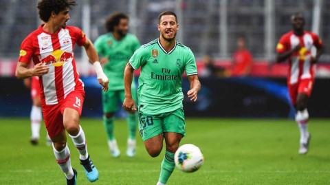 夏夜绽放：阿扎尔皇马生涯首球引领新纪元，齐达内变阵激活银河战舰