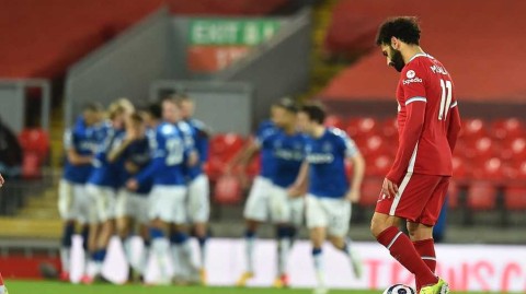 安菲尔德陷落：埃弗顿终结二十二载客场魔咒，利物浦吞下德比苦果遭遇四连败