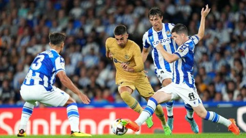 巴萨客场横扫皇家社会 新赛季西甲展现王者气势