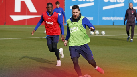 诺坎普静待冲锋号：梅西苏神领军，巴萨众将肃面炼杀机