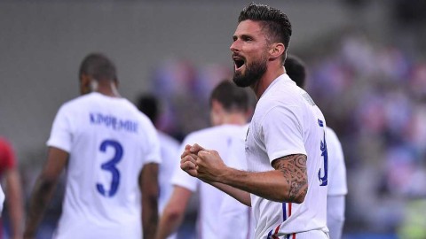 热身赛法国三球完胜保加利亚 吉鲁替补双响本泽马伤退