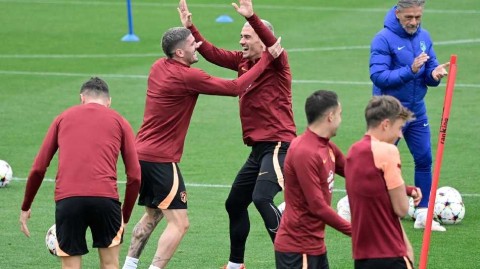 欧冠关键战前马竞训练直击 格列兹曼领衔轻松备战