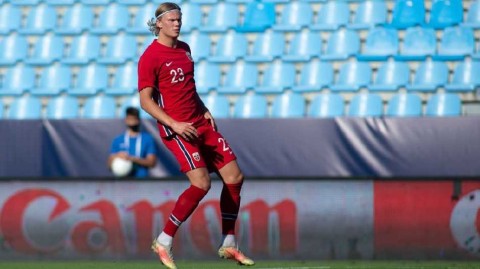 哈兰德欧国联四场五球展现恐怖效率国家队二十一场攻入二十球