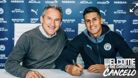 曼城尤文完成右路铁闸互换，坎塞洛赴英超与C罗重聚