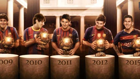 梅西第六度加冕金球王座，C罗位列第三众星闪耀巴黎