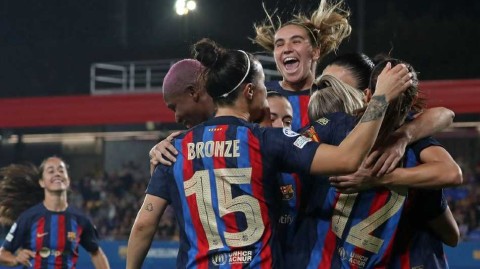 红蓝风暴席卷欧冠赛场 巴萨女足九球狂胜创纪录