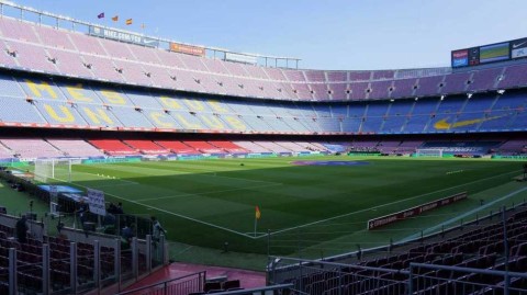 巴塞罗那传奇诺坎普球场变身大型新冠疫苗接种中心