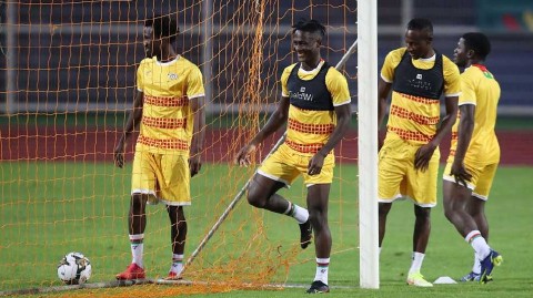 布基纳法索队的非洲杯备战掠影