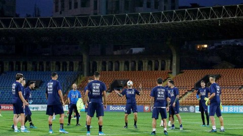 意大利队亚美尼亚备战欧预赛 蓝衣军团蓄势待发
