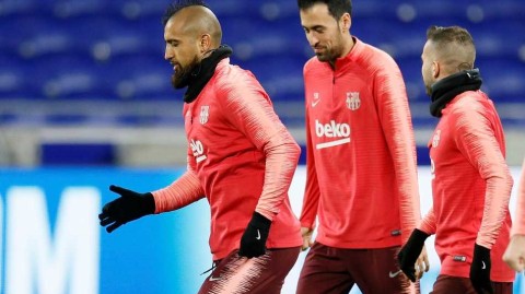 巴萨欧冠决战前夕 梅西领衔全队厉兵秣马