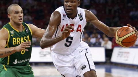 回顾经典：杜兰特巅峰一战险掀翻巴西男篮