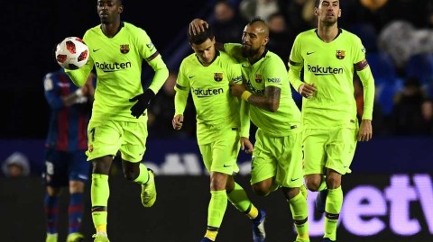 国王杯赛场起波澜，巴塞罗那客战莱万特遭遇顽强阻击