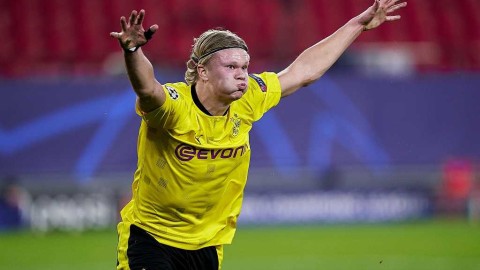 欧冠经典一战：哈兰德两射一传，多特蒙德客场逆转塞维利亚