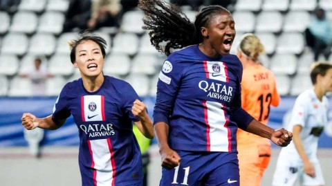 女足欧冠烽火再燃大巴黎力克赫根中国玫瑰李梦雯替补闪耀巴黎夜空