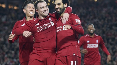 菲尔米诺帽子戏法点燃安菲尔德 利物浦三叉戟狂轰阿森纳