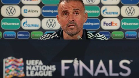 剑指米兰，斗牛士静待蓝衣军团：西班牙队欧国联半决赛前发布会图集