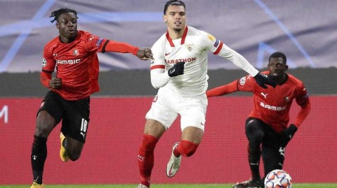 欧冠之夜：塞维利亚客场三球完胜雷恩，昂首挺进十六强